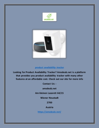 Product Availability Tracker |Amzdealz.net