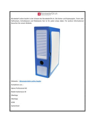 Büromaterialien online kaufen  Bürobedarf24.ch