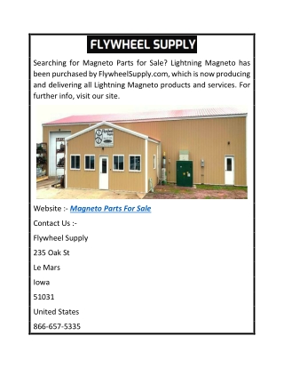 Magneto Parts for Sale  Flywheel-supply.com