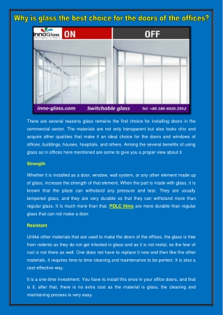 Switchable glass