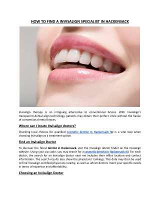 HOW TO FIND A INVISALIGN SPECIALIST IN HACKENSACK.docx