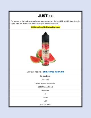 CBD Stores Near Me | justcbdstore.com