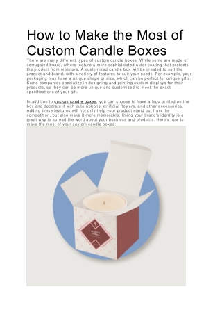 How to Make the Most of Custom Candle Boxe1