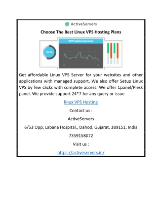 Choose The Best Linux VPS Hosting Plans