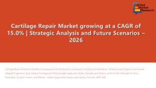 Cartilage Repair Market Size becoming larger and Massively Growing up with CAGR