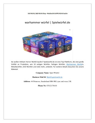 warhammer würfel | Spielwürfel.de