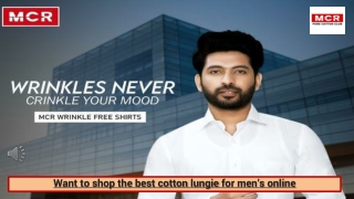Want to shop the best cotton lungie for men’s online