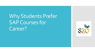 Why Students Prefer SAP Courses for Career?