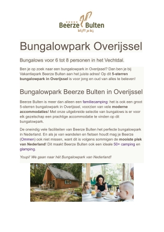 Beerze Bulten - Bungalowpark Overijssel