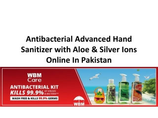 Antibacterial Advanced Hand Sanitizer with Aloe & Silver