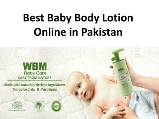 Best Baby Body Lotion Online in Pakistan