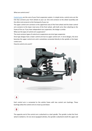What are car Wishbones