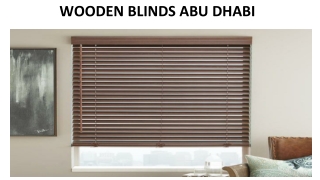 WOODEN BLINDS ABU DHABI