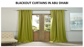 BLACKOUT CURTAINS IN ABU DHABI