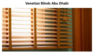 Venetian Blinds Abu Dhabi