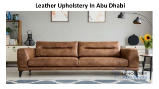 Leather Upholstery In Abu Dhabi