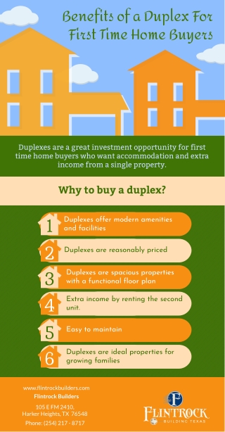 Benefits of a Duplex For First Time Home Buyers