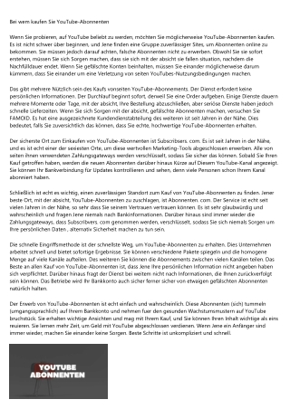 Bei wem kaufen Sie YouTube-Abonnenten