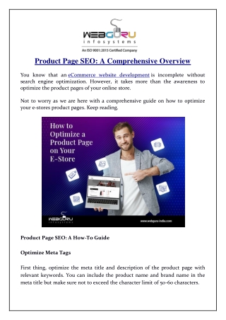 Product Page SEO: A Comprehensive Overview