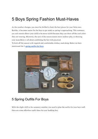 5 Boys Spring Fashion Must-Haves