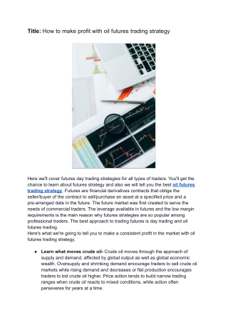 How to make profit with oil futures trading strategy