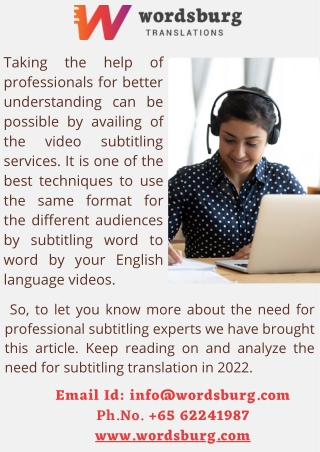 Video Captioning and Subtitling Services are needed for Better content Creation?