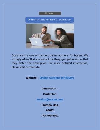 Online Auctions For Buyers | Ouslet.com