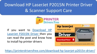 Download HP LaserJet P2015N Printer Driver - Scanner Support Care