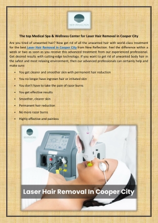 Top Medical Spa & Wellness Center for Laser Hair Removal in Cooper City