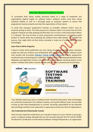 How Can I Become A Software Tester?