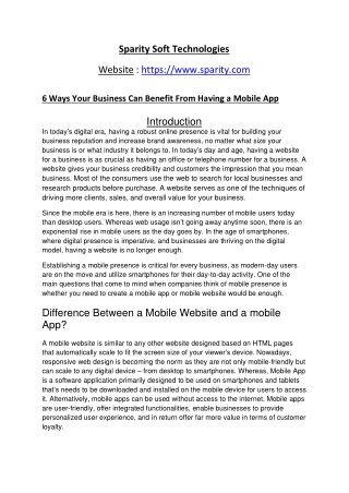 6 Ways Your Business Can Benefit From Having a Mobile App | Top App Developers In USA