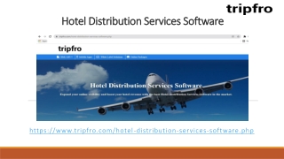 Hotel Distribution Services Software