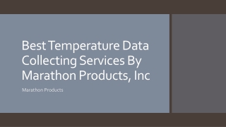 Best Temperature data collecting services by Marathon Products