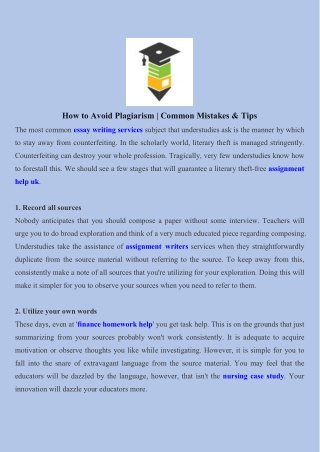 How to Avoid Plagiarism  Common Mistakes & Tips