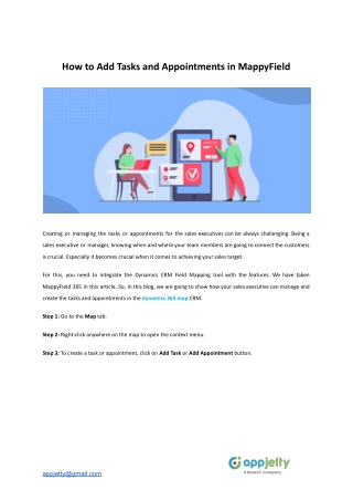 How to Add Tasks and Appointments in MappyField