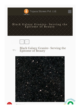 Black Galaxy Granite in India | Black Galaxy Granite supplier in India | Tripur