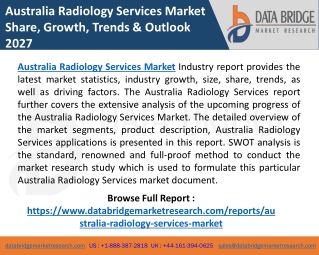 Australia Radiology Services Market is expected to Reach USD 56,058.73 million