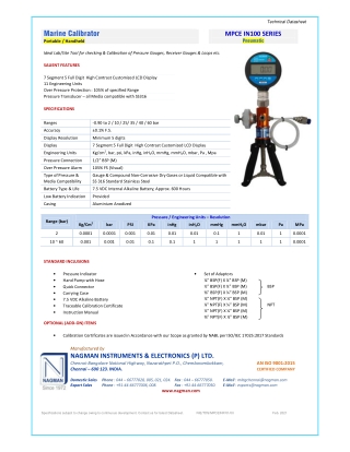 Marine-Calibrator-Pneumatic