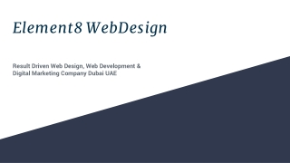 Element8 Web Design Agency Dubai