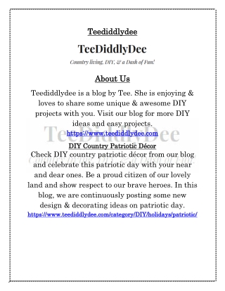 DIY Country Patriotic Décor