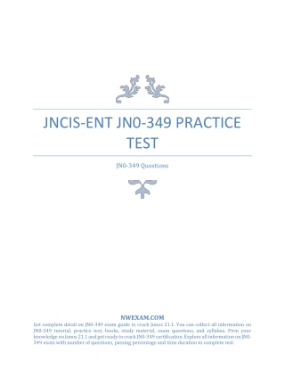 JNCIS-ENT JN0-349 Practice Test
