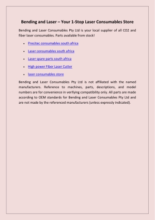 laser consumables store