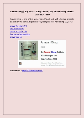 anavar sale uk