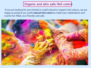 Celebrate an eco-friendly Holi with organic and skin-safe colors