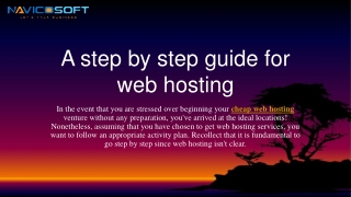 A step by step guide for web hosting