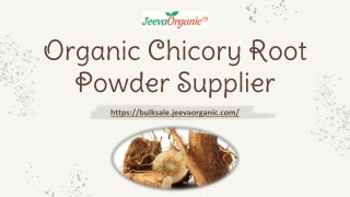 Organic Chicory Root Powder Supplier | Bulk Chicory Root Powder