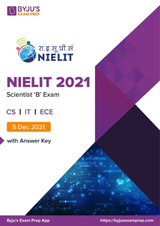 NIELIT Scientist Previous Year Papers 2021 (PDF)