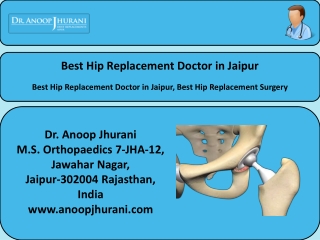 Best Hip Replacement Doctor in Jaipur, Best Hip Replacement Surgery