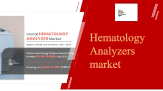 Hematology Analyzers market Analysis