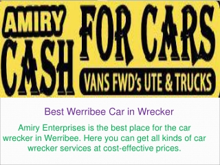 Best Werribee Car in Wrecker